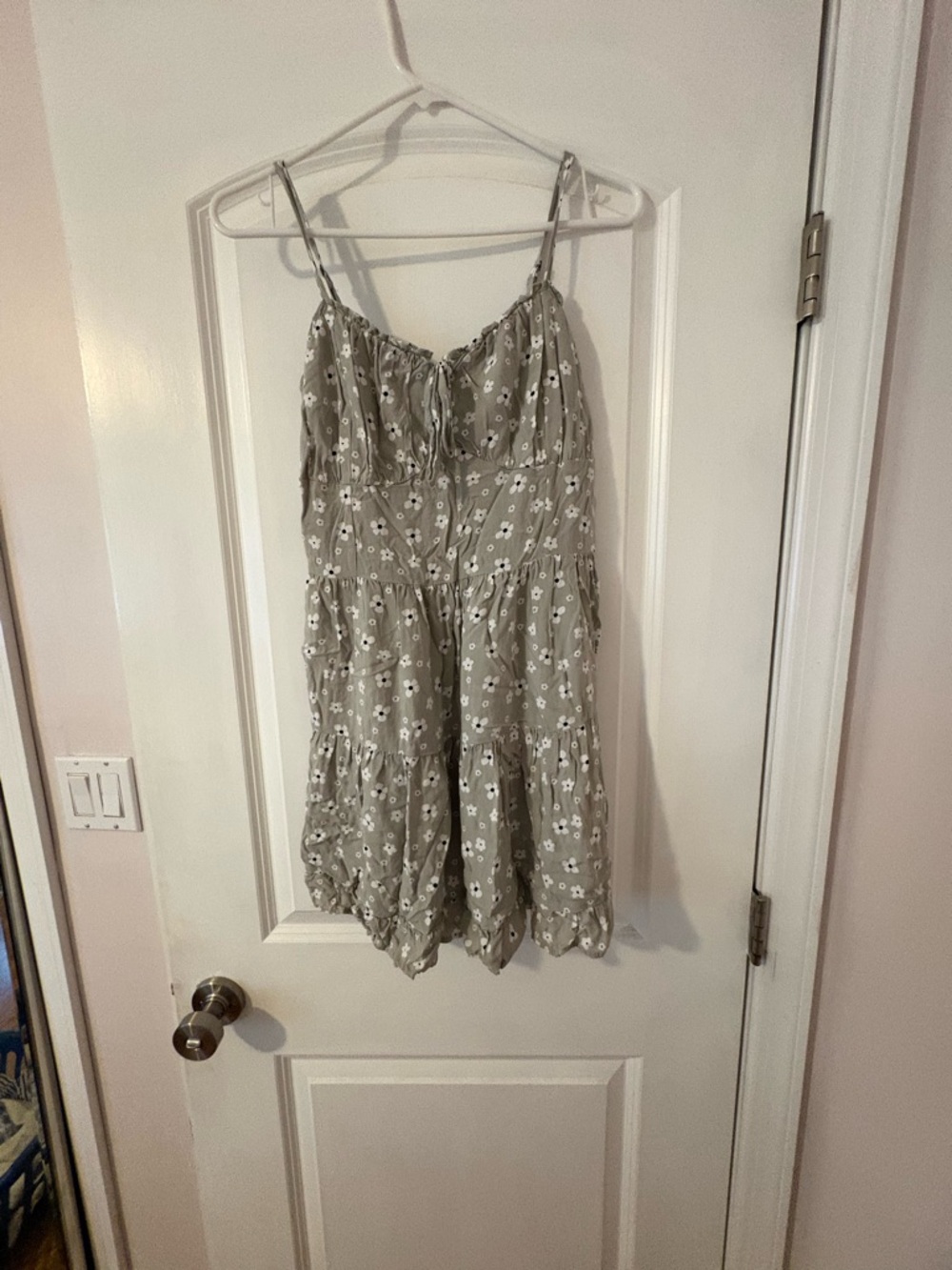 Hollister Sage Green Floral Mini Dress